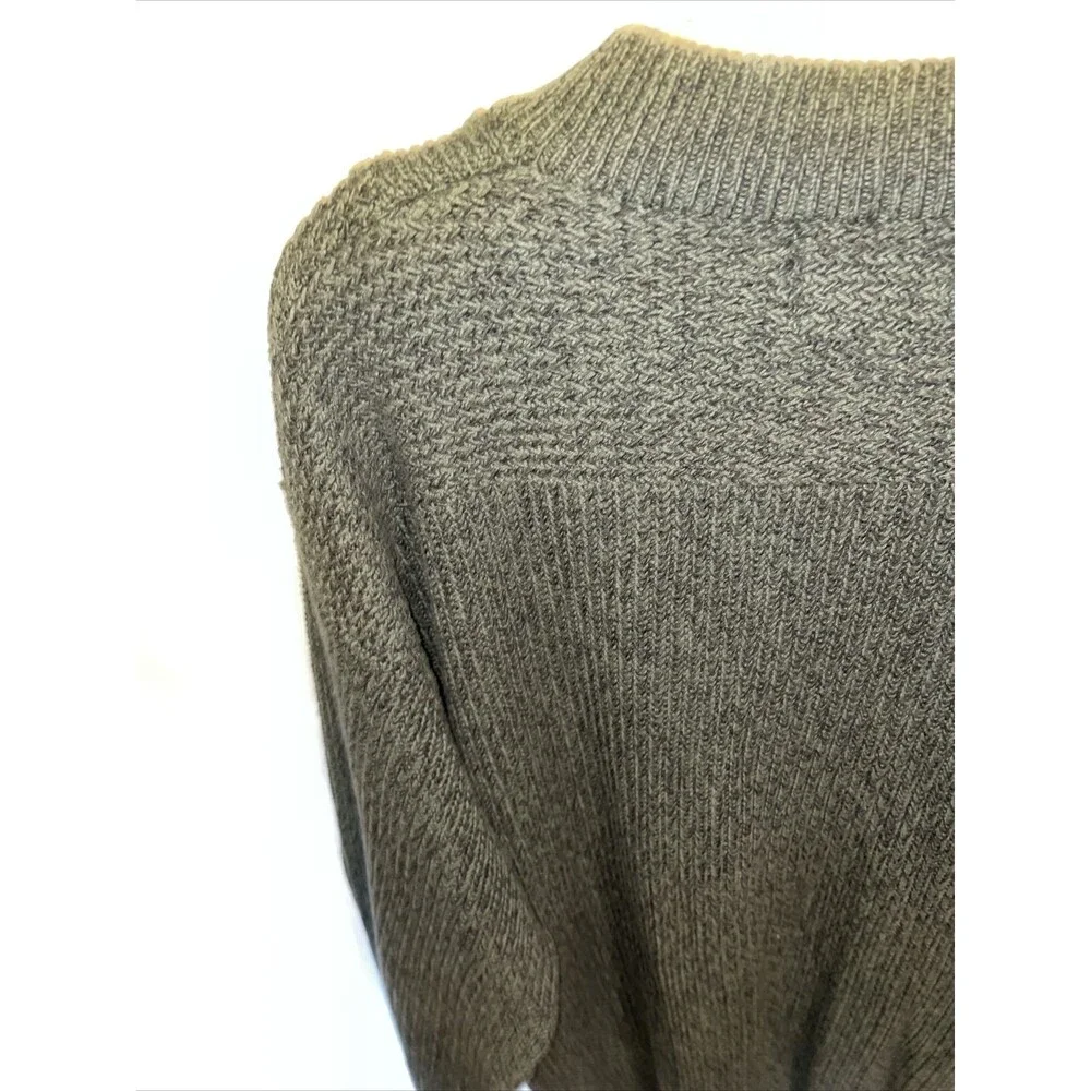 Cabela’s Mens Knit Sweater Size XL Green Dolman Sleeve Button Collar Comfort